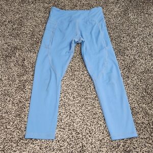 Zyia Blue Light N Tight Hi Rise Capri Leggings, Pockets,Women's M,Tummy  Control